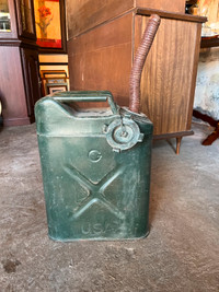 USA Metal Gas Jerry Can Military Fuel 5 Gal WWII ICC 20-51/4-43
