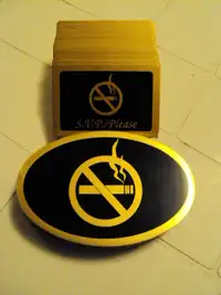 Brass No Smoking signs