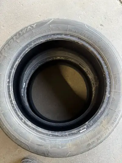215/55R17 All season tires around 7/32nds tread left on Great tires for inky $90 pair (403)593-TIRE(...