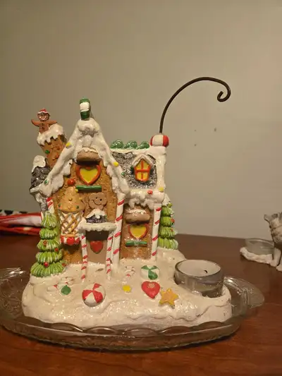 Christmas ceramic ginger bread house , View more