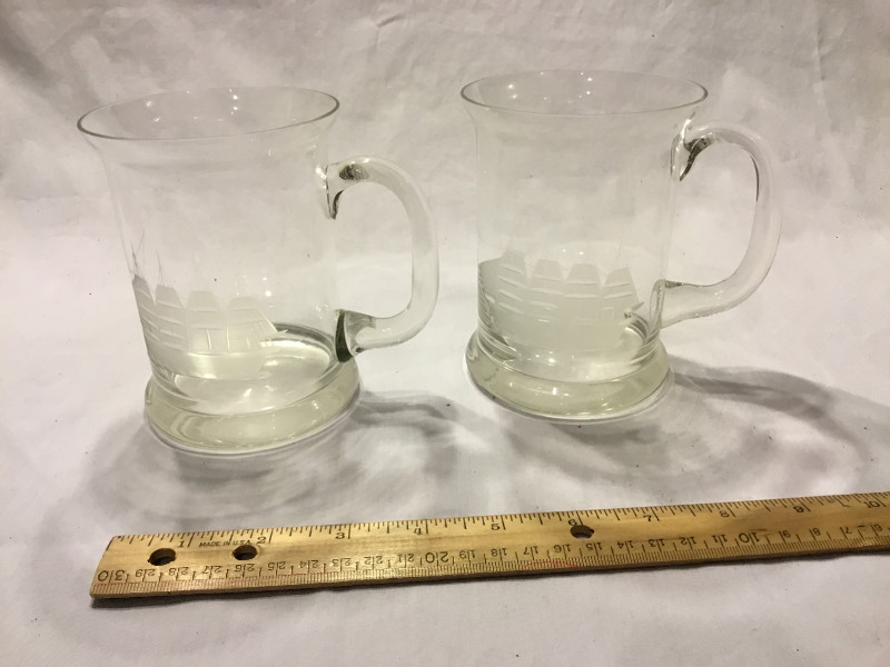 Crystal beer mugs - never used for sale  