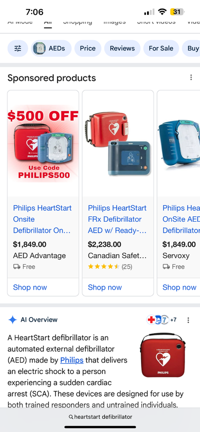 Philips HeartStart FRx Defibrillator, View more