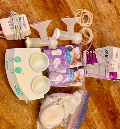 Ameda electric double breast pump, View more