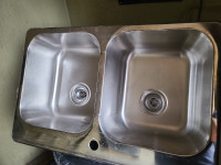 New double stainless steel sink