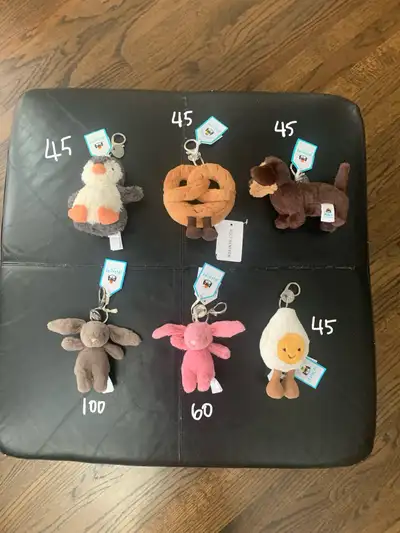 Brand new with tags Jellycat Keychains Bag Charms. Pet and smoke free home. Penguin - $45 Pretzel -...