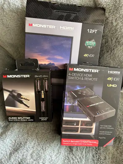 Monster HDMI Cable, Switch and Splitter, View more