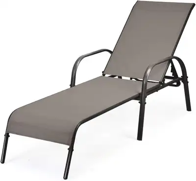 Tangkula Lounge Chair Outdoor, Patio Chaise Lounge with Adjustab, View more