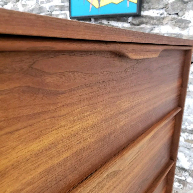 Refinished MidCentury Modern Walnut Highboy Dresser (not teak) Arts