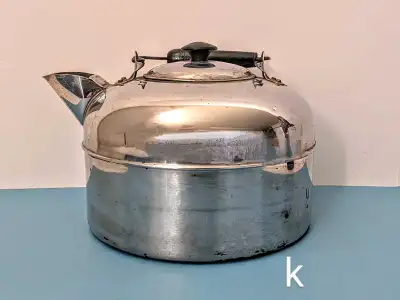 Vintage Kettle Nickel Plated 1950s GSW Canada As Found, View more