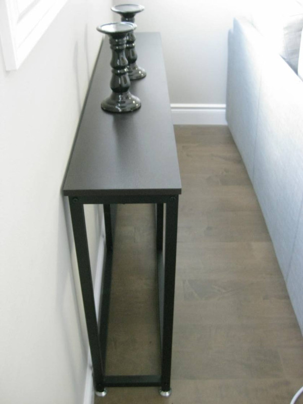 SOLD -Dark Grey Hall Entry Console Sofa Table In Excellent Shape in Other Tables in Kitchener / Waterloo - Image 3