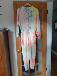 Tye dyed one piece jumpsuit