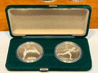 Silver Olympic 1988Calgary2X20$PC.Cross Country&Free-X Skating