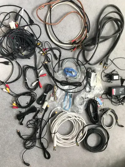ASSORTED USB and  ELECTICAL CORDS AND CONNECTORS,ADAPTORS, View more