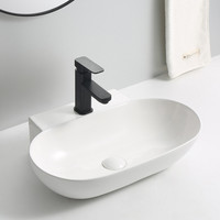 Lambro 22 Oval  White Ceramic Vessel/Countertop Sink   by NEXXT