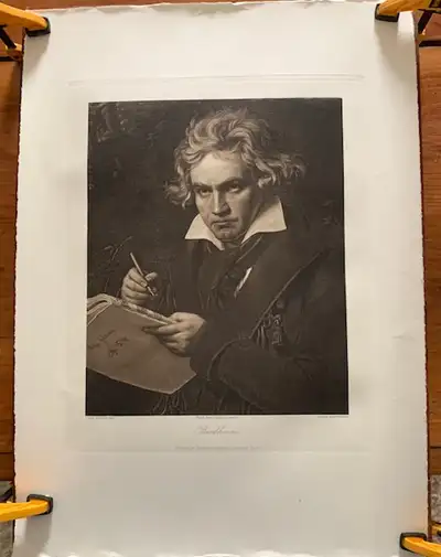 Antique Beethoven Hanfstaengl Photogravure – c. 1900, View more