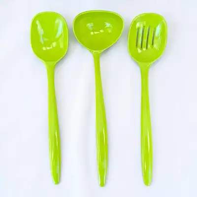 3 ustensiles Rosti vintage – mélamine vert lime – design danois, View more