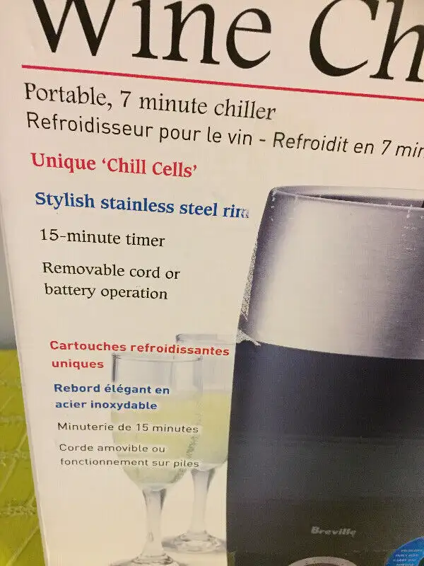Breville Portable Battery Operated Wine Chiller - NEW in Other in City of Toronto - Image 8