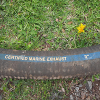 3" marine wet exhaust hose  15'