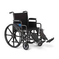 Medline Steel Wheelchair with Elevating Leg Rests Flip-Back Desk