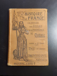 Livre Antique Histoire de France Leblond de Brumath Quebec 1912