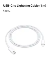 Apple USB-C Charge Cable (1m) $20