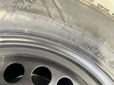 Winter tires on steel rims barely used Goodyear Winter Command