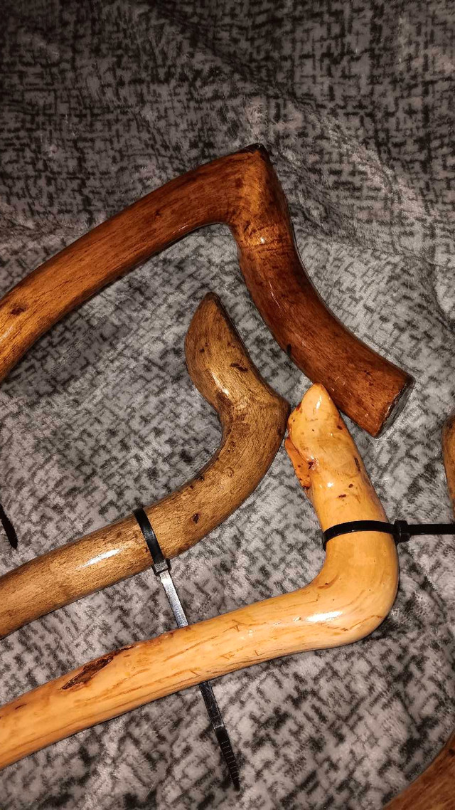 New Solid 1 Piece Hand Made Wooden Canes in Health & Special Needs in Bedford - Image 4