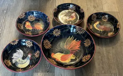 Thanksgiving Dinner Salad Plates Rooster, View more