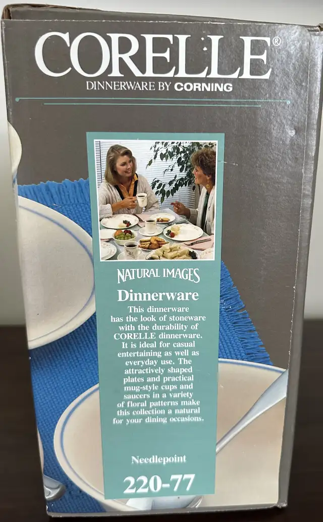 Corelle Needlepoint Dinnerware Set in Kitchen & Dining Wares in City of Toronto - Image 3