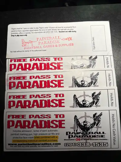 Won these at a silent auction, all my friends are to chicken to go. If your interested please make m...