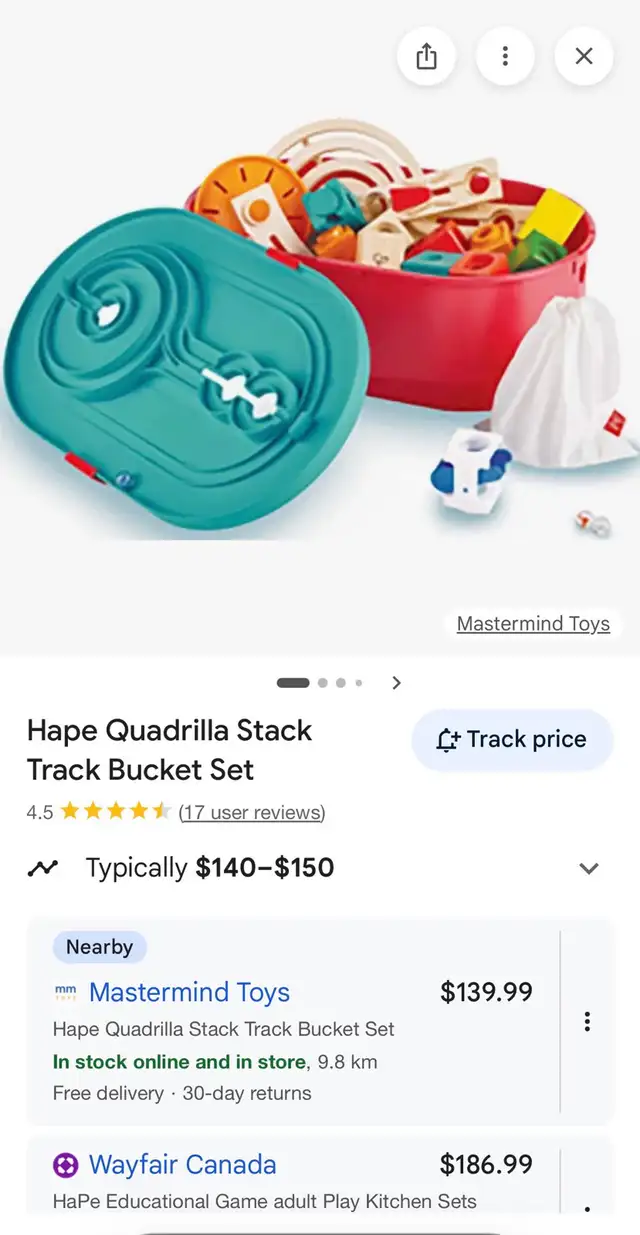 Hape Quadrilla Stack Track Bucket Set Marble Run in Toys & Games in Mississauga / Peel Region - Image 6