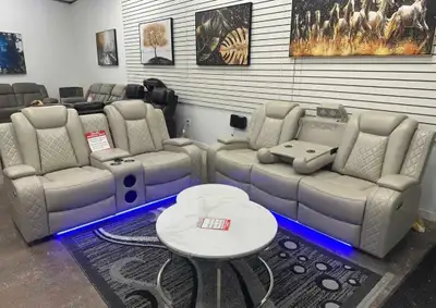 Financing available! Dual Power Recliner Set., View more