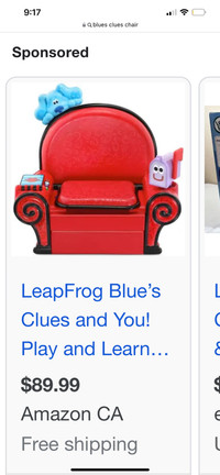 Kids blues clues chair 