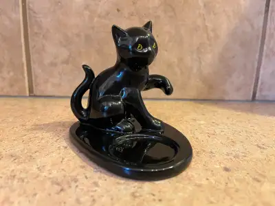 PartyLite KITTY Tealight Holder P90518 Sitting Black Cat, View more