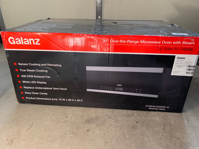 Galanz 30" Over-the-Range Microwave Oven with Steam in Stoves, Ovens & Ranges in Markham / York Region