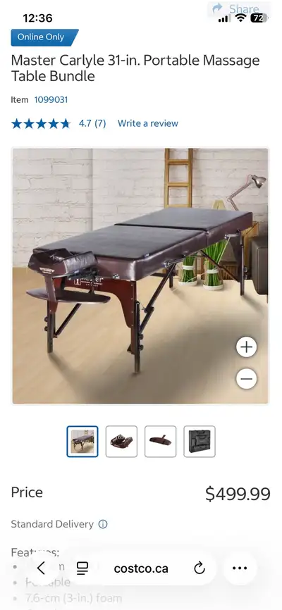 Master Portable Massage Table 31 inch, View more