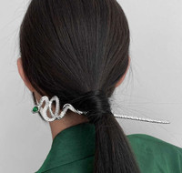 Chopstick style snake hairpin