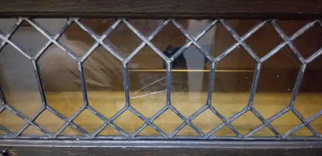 Leaded glass Macey oak 4 tier 6 part antique barrister bookcase in Bookcases & Shelving Units in Ottawa - Image 3