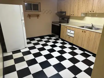 Basement apartment Separate entrance Parking available Central AC Central heating