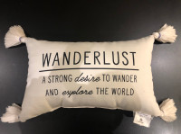 Wanderlust pillow - NEW