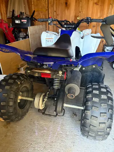 Selling my sons ATV for 3200$ or trade for a 4x4 quad maybe a golf cart . Quads been well taken care...