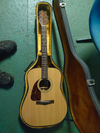 Left handed acoustic fender guitar 