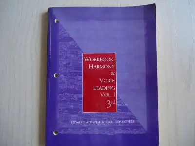 Harmony and Voice Leading 3rd edition by Aldwell and Schachter, View more