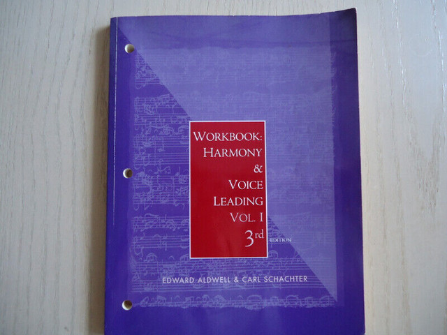 Harmony and Voice Leading 3rd edition by Aldwell and Schachter in Textbooks in London