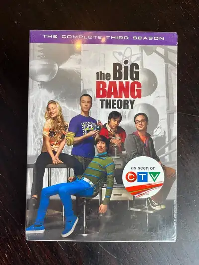 Big Bang Theory Series 3 DVD (New). Message through Kijiji or text 403-373-0733 to arrange shipping...