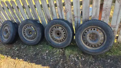 Almost brand new tires, used rims.Tires were Used for Half a season (Bought last year). Sold as we d...