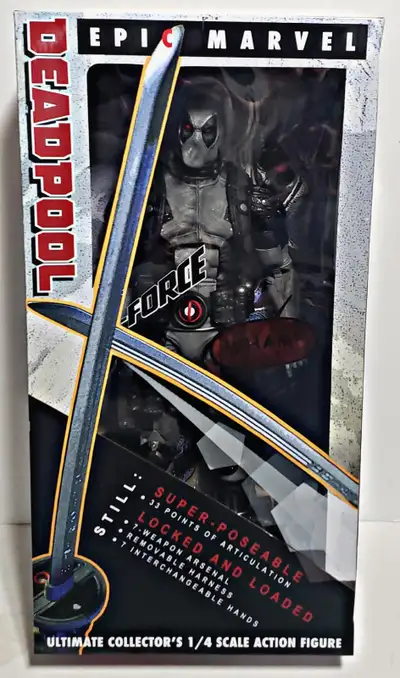 NECA Toys 1/4 X-Force Ultimate Deadpool. New. Approx 18" tall. Great detail with multiple accessorie...