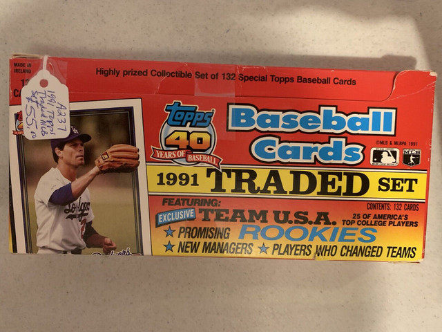 1991 Topps Traded Set Baseball Cards Set MLB Booth 263 in Arts & Collectibles in Edmonton
