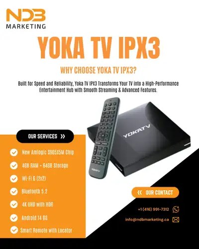 YOKA TV IPX 3 Android Box, View more