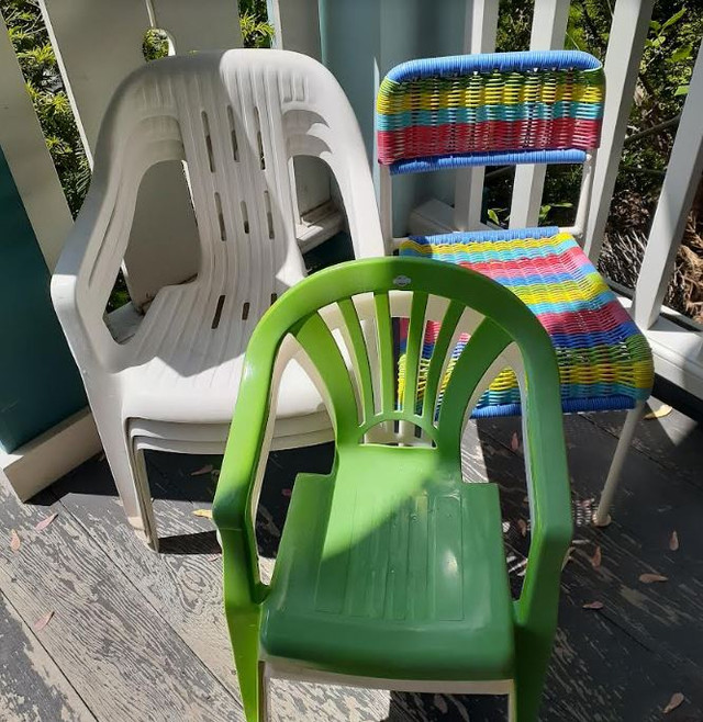 5 Plastic stacking outdoor chairs - children small sized in Patio & Garden Furniture in Markham / York Region